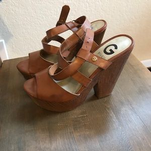 Cute Tan Strappy Heels